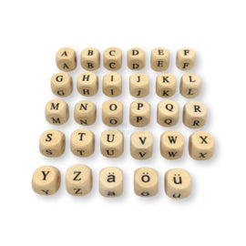 Houten letterkralen