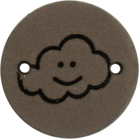 Durable | Leren label rond | 2 cm | 2 stuks | Wolkje