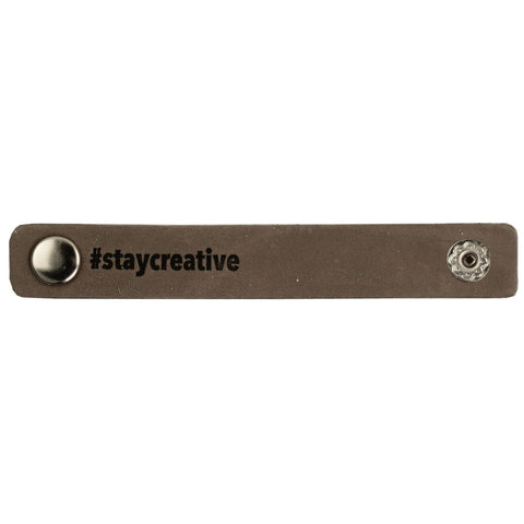 Durable | Leren label met drukknoop | 10 x 1.5 cm | 2 stuks | #staycreative
