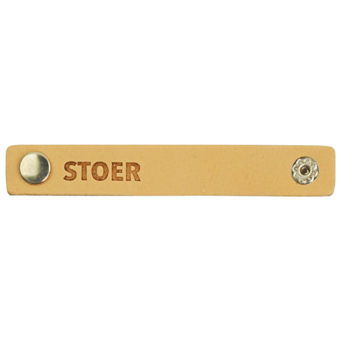 Durable | Leren label met drukknoop | 10 x 1.5 cm | 2 stuks | Stoer