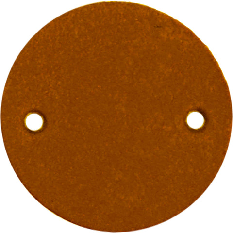 Durable | Leren label rond | 2 cm | 2 stuks | Blanco