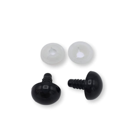 Veiligheidsoogjes 13 mm | Rond zwart | 5 paar