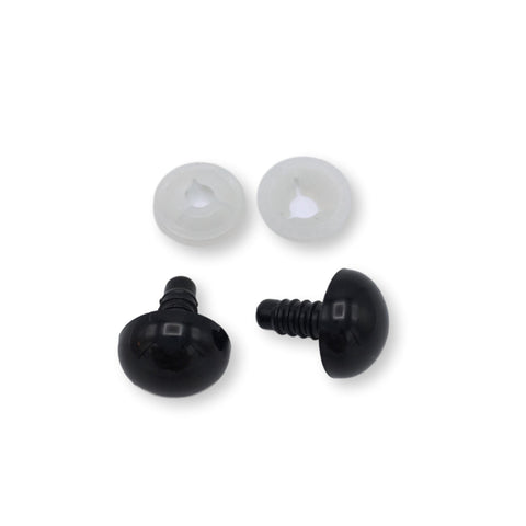 Veiligheidsoogjes 13 mm | Rond zwart | 5 paar