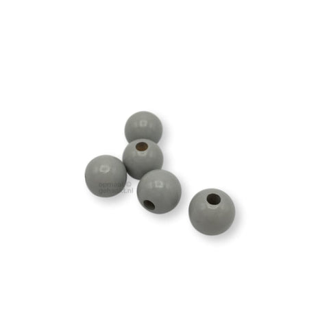 Gekleurde houten kraal | 12 mm | 10 stuks | Zwart