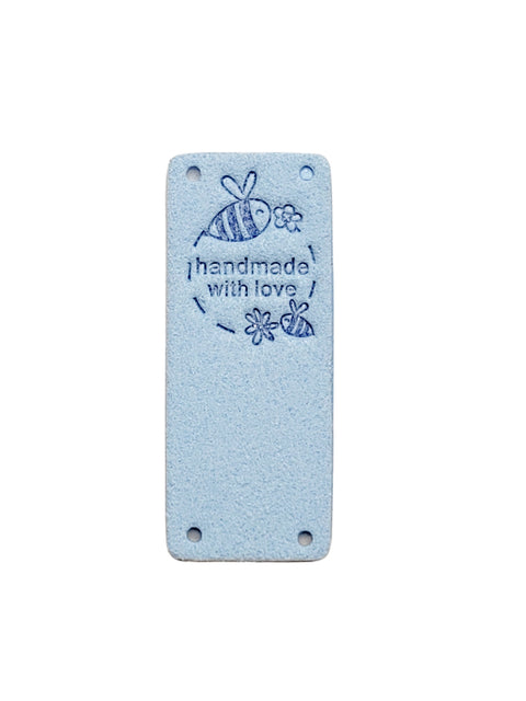 Leren label | 2 x 5 cm | per stuk | Handmade Bijtje