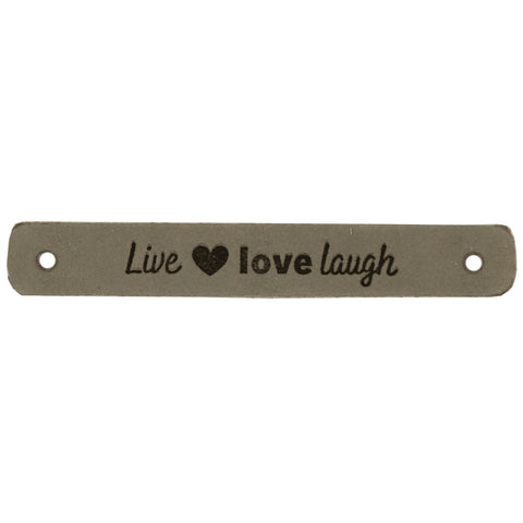 Durable | Leren label | 7 x 1 cm | 2 stuks | Live Love Laugh