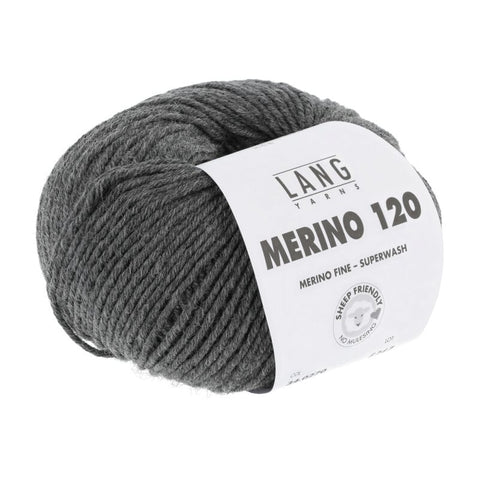 Lang Yarns Merino 120 | 34.0270 | Dark grey mélange
