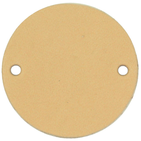 Durable | Leren label rond | 3.5 cm | 2 stuks | Blanco