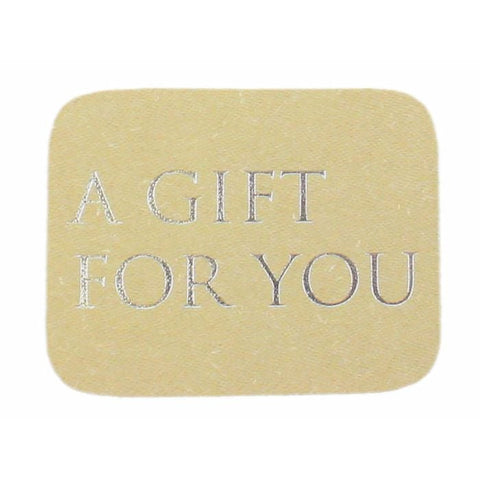 Stickers | A gift for you| Kraft met zilver | 10 stuks