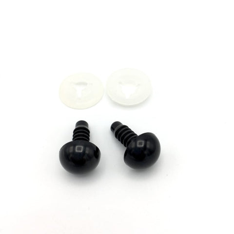 Veiligheidsoogjes 13 mm | Rond zwart | 5 paar