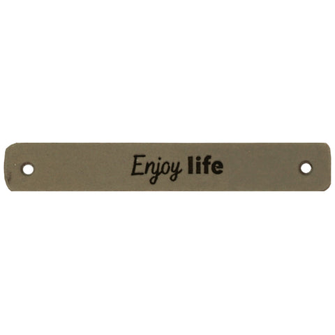 Durable | Leren label | 7 x 1 cm | 2 stuks | Enjoy life