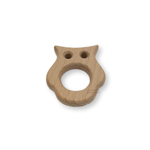 Houten bijtring Uiltje