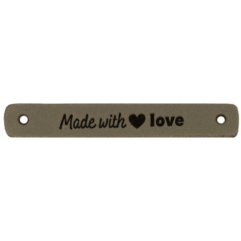 Durable | Leren label | 7 x 1 cm | 2 stuks | Made with love