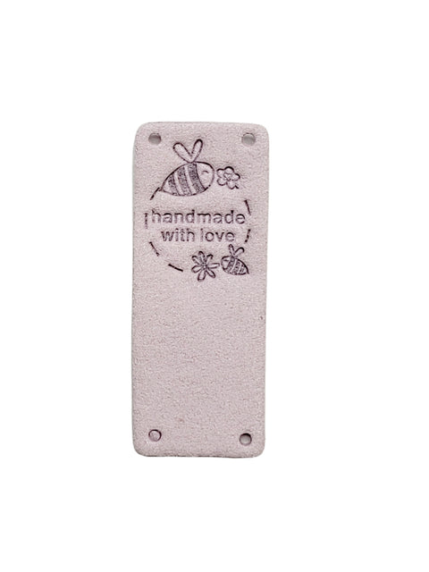 Leren label | 2 x 5 cm | per stuk | Handmade Bijtje