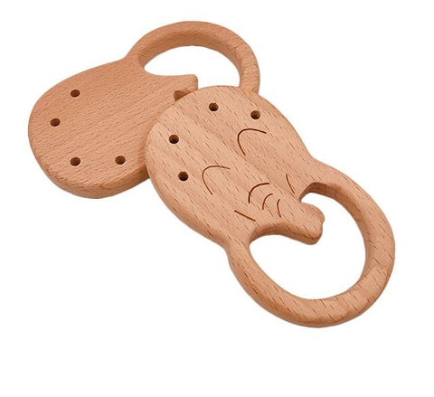 Houten bijtring Olifant | Haak zelf mooie oortjes!
