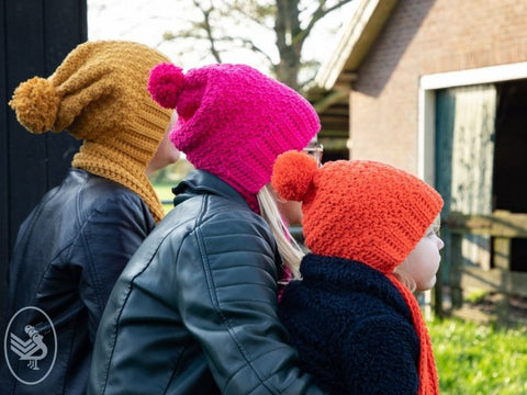 Gratis haakpatroon | Durable | Slouchy muts en sjaal - voor kinderen en volwassenen