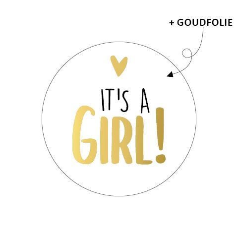Stickers | It's a boy | Wit met goud | 10 stuks