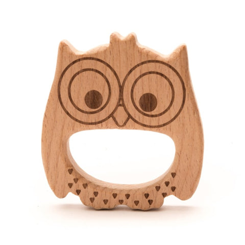 Houten bijtring uiltje met oogjes | Durable