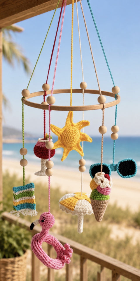 Haakpakket| FienCrochet | Mobiel Sunny seaside