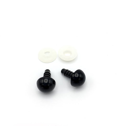 Veiligheidsoogjes 10 mm | Rond zwart | 5 paar