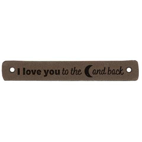 Durable | Leren label | 7 x 1 cm | 2 stuks | I love you to the moon and back