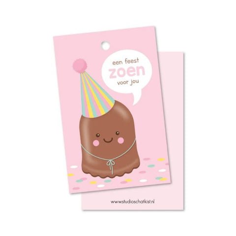 Cadeaulabel | Studio Schatkist | 5 stuks | Tijd voor een SPEKtaculair feestje!