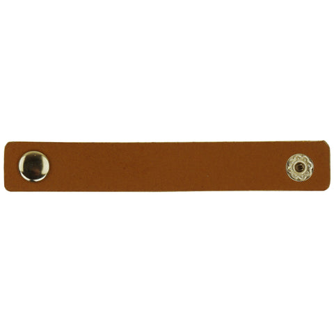 Durable | Leren label met drukknoop | 10 x 1.5 cm | 2 stuks | Blanco