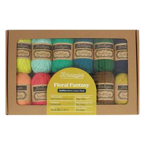 Scheepjes Softfun 20 gram Colourpack | 12 kleuren | Floral Fantasy