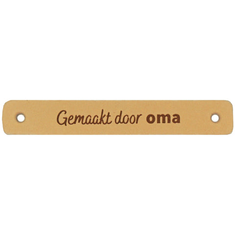 Durable | Leren label | 7 x 1 cm | 2 stuks | Gemaakt door oma