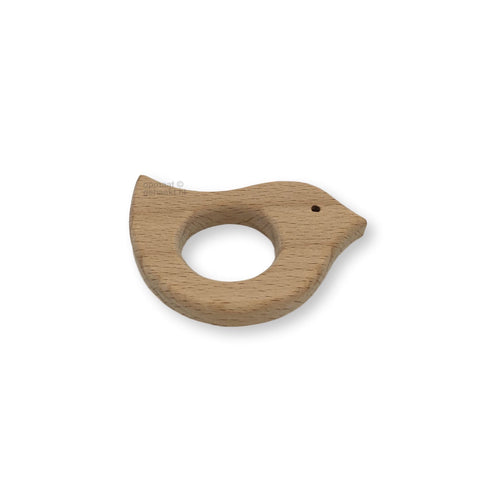 Houten bijtring Vogeltje
