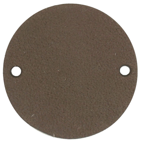 Durable | Leren label rond | 3.5 cm | 2 stuks | Blanco