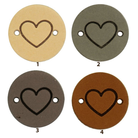 Durable | Leren label rond | 3.5 cm | 2 stuks | Lief