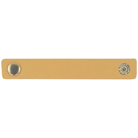 Durable | Leren label met drukknoop | 10 x 1.5 cm | 2 stuks | Blanco