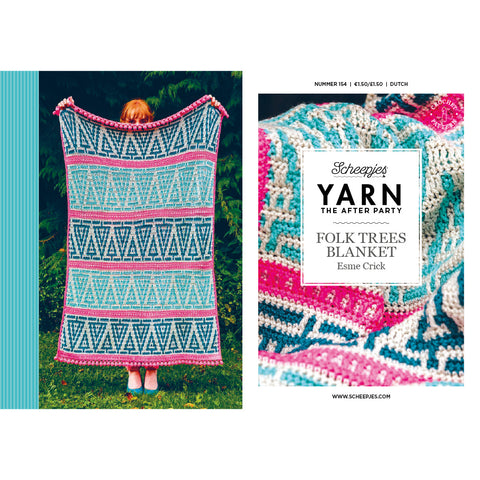 Haakpatroon Folk Trees Blanket | Scheepjes YARN The After Party nr. 154 | Afgedrukt exemplaar