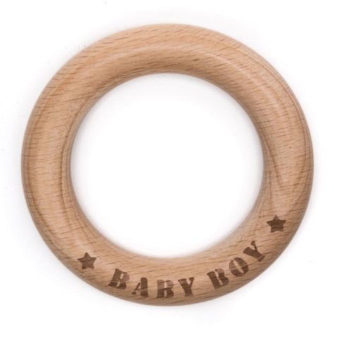 Houten bijtring | Tekst Baby Girl | Durable