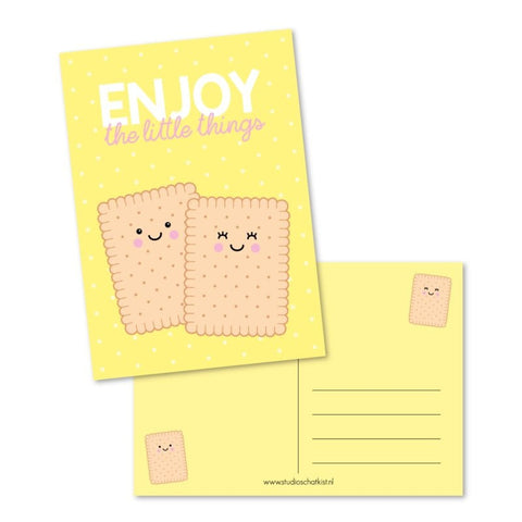 Wenskaart | Studio Schatkist | Enjoy the little things