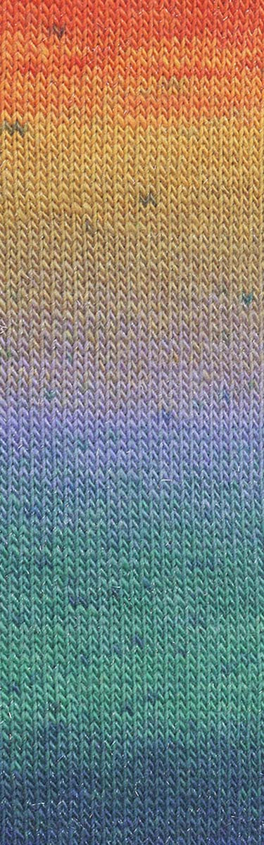 Lang Yarns Mille Colori socks & lace luxe | 859.0208 | Blue/green/red