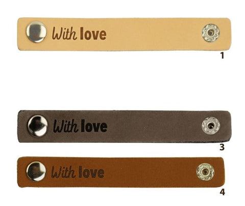 Durable | Leren label | 7 x 1 cm | 2 stuks | Handmade with love