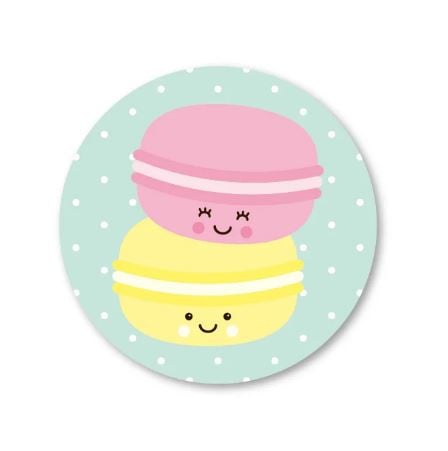 Wenskaart | Studio Schatkist | Patroon macarons
