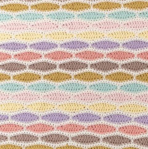 Haakpakket | Yarn and Colors | Stripy Waves Blanket