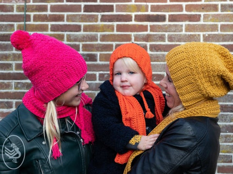 Gratis haakpatroon | Durable | Slouchy muts en sjaal - voor kinderen en volwassenen