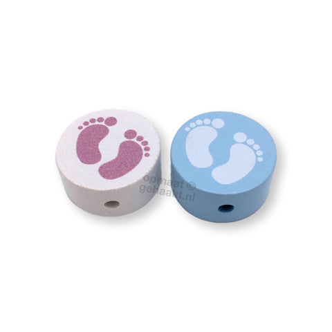 Schijfkraal babyvoetjes glitter