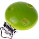 Gekleurde houten speenclip limegroen | 2 stuks | 35 mm