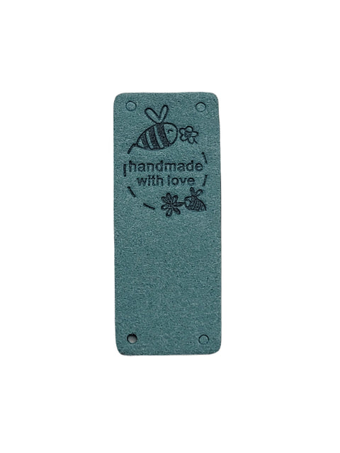 Leren label | 2 x 5 cm | per stuk | Handmade Bijtje