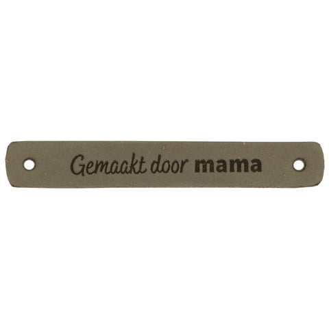 Durable | Leren label | 7 x 1 cm | 2 stuks | Gemaakt door mama