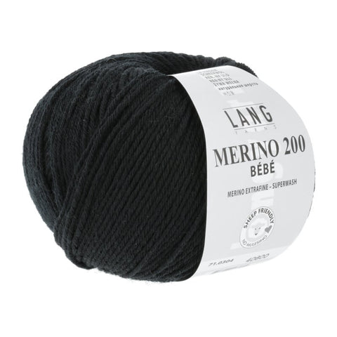 Lang Yarns Merino 200 BEBE | 71.0304 | Black