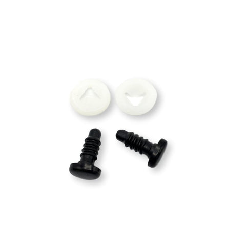 Veiligheidsoogjes 22 x 16 mm | Ovaal zwart | 5 paar