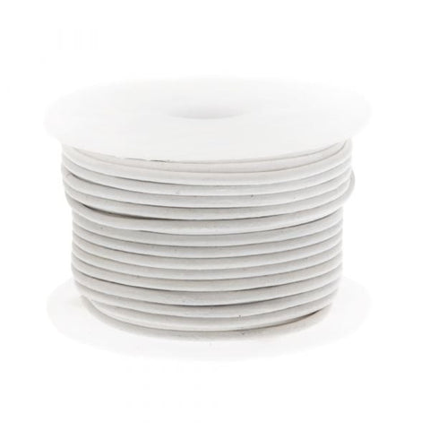 Leren koord | 1 mm | Wit | 10 meter