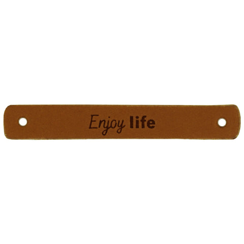Durable | Leren label | 7 x 1 cm | 2 stuks | Enjoy life