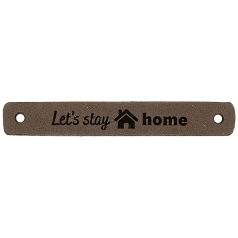 Durable | Leren label | 7 x 1 cm | 2 stuks | Let's stay home